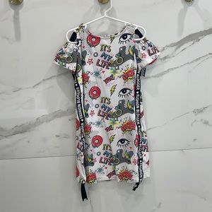 CHOUPETTE - EUC SIZE 6 GIRL’S CUT SHOULDER DRESS